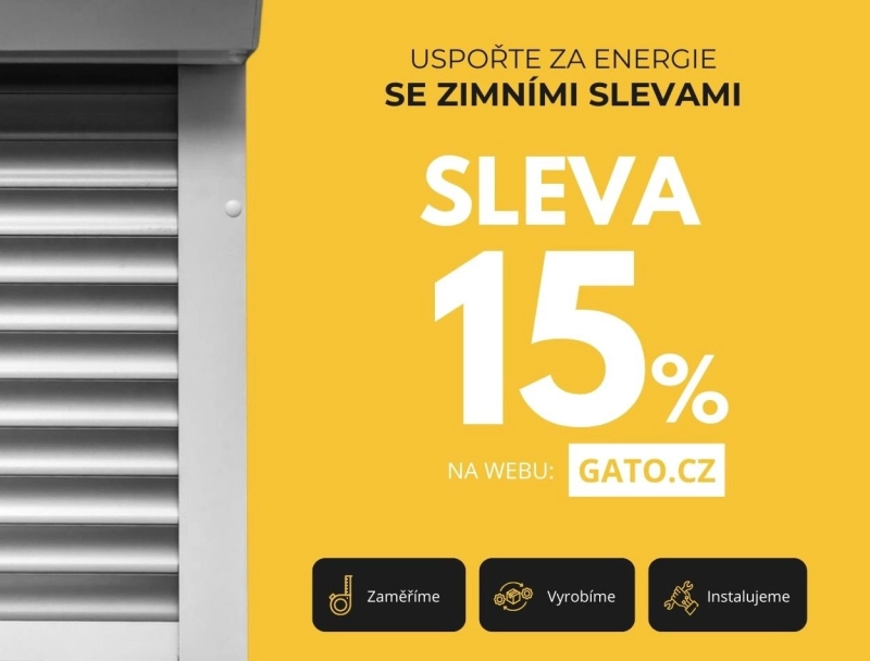 Velká zimní sleva na venkovní rolety s montáží