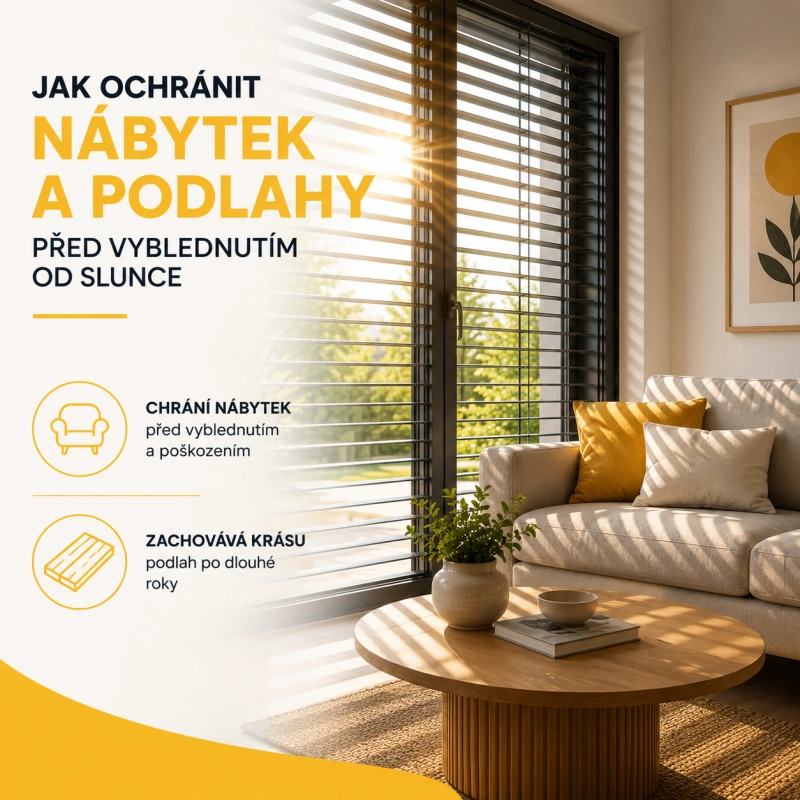 Jak ochránit nábytek a podlahy před vyblednutím od slunce